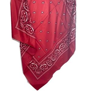 Wyoming Traders Wild Rag 100% Silk Bandana Western Scarf 42" - RED